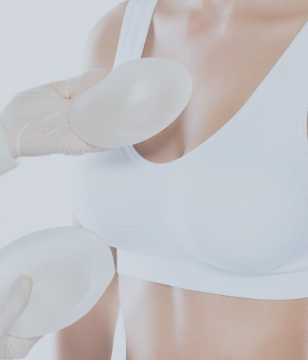 Nahaufnahme Brustimplantate.