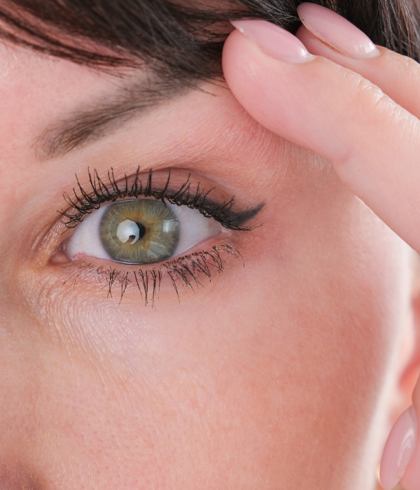 Oberlid einer Frau.